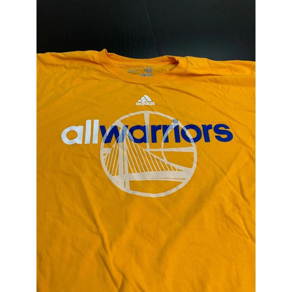 Golden State Warriors T Shirt Mens Extra Large Yellow Cotton